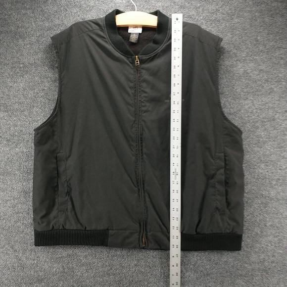 The Broadmoor Men's Zip Up Vest Black Large Fleece Lined Pockets - Picture 11 of 13